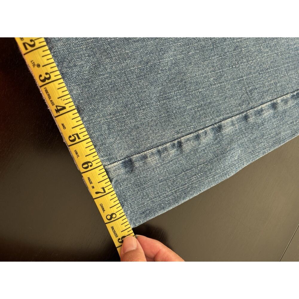 VTG 90s Y2K Grunge American Eagle Outfitters Womens Med Wash Wide Leg Jeans Sz 0 - Picture 7 of 12
